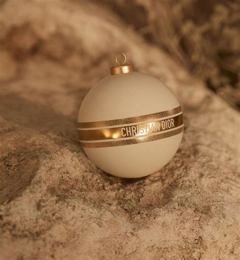 christian dior ornaments|Set of 4 Christmas Ornaments White and Gold.